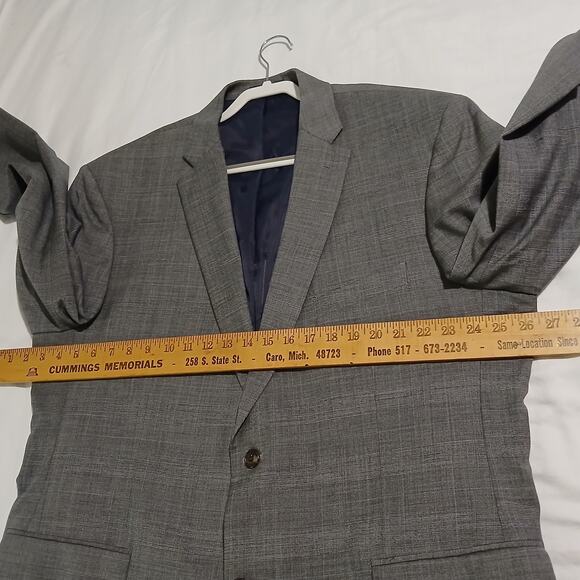 Jos.A.Bank Brrr Comfort blazer 48L Slate Grey Wool Tailored-Fit Tweed Classic - Picture 14 of 14